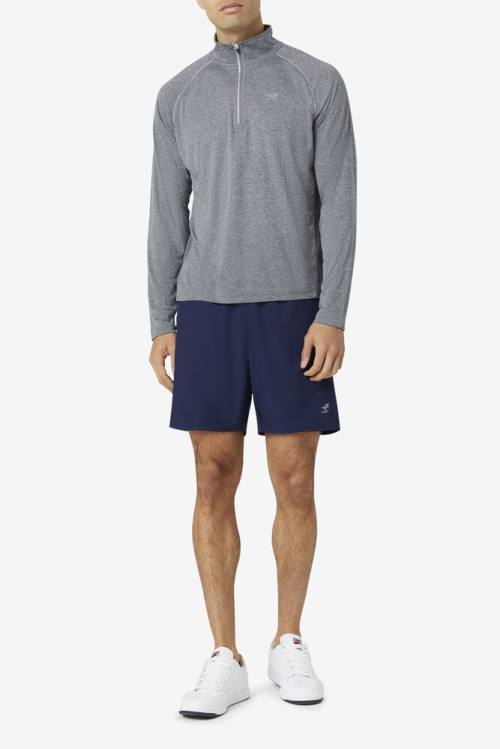 Fila Pickleball 1/4 Zip Miesten Pikeepaita Harmaat | Fila432QC