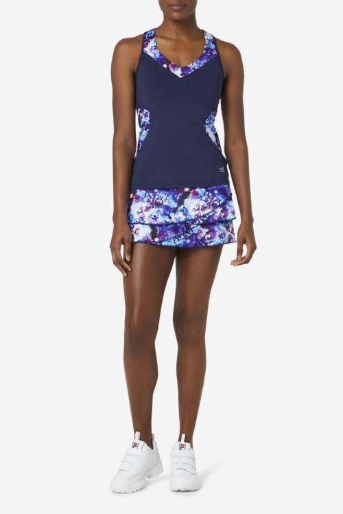 Fila Pickleball Halter Tank Naisten Topit Laivastonsininen | Fila369SW