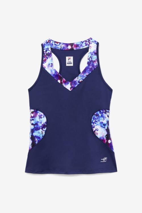 Fila Pickleball Halter Tank Naisten Topit Laivastonsininen | Fila369SW