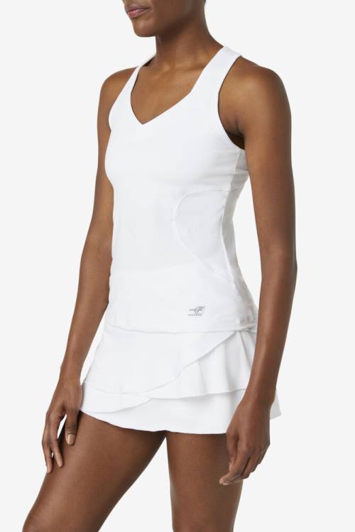 Fila Pickleball Halter Tank Naisten Topit Valkoinen | Fila670VX