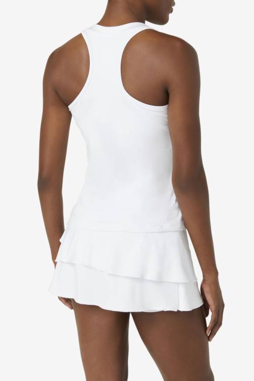Fila Pickleball Halter Tank Naisten Topit Valkoinen | Fila670VX