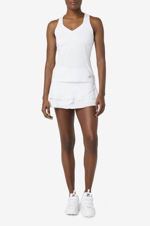 Fila Pickleball Halter Tank Naisten Topit Valkoinen | Fila670VX