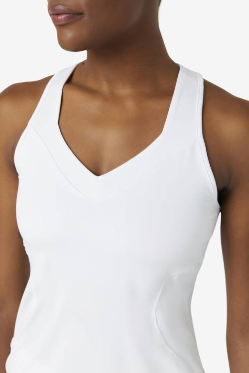 Fila Pickleball Halter Tank Naisten Topit Valkoinen | Fila670VX