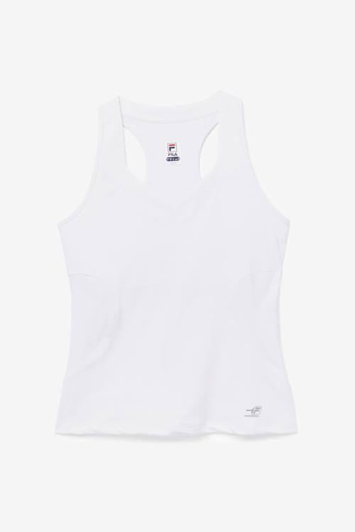 Fila Pickleball Halter Tank Naisten Topit Valkoinen | Fila670VX
