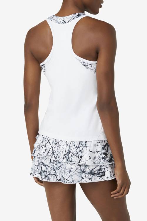 Fila Pickleball Halter Tank Naisten Topit Valkoinen | Fila850DW