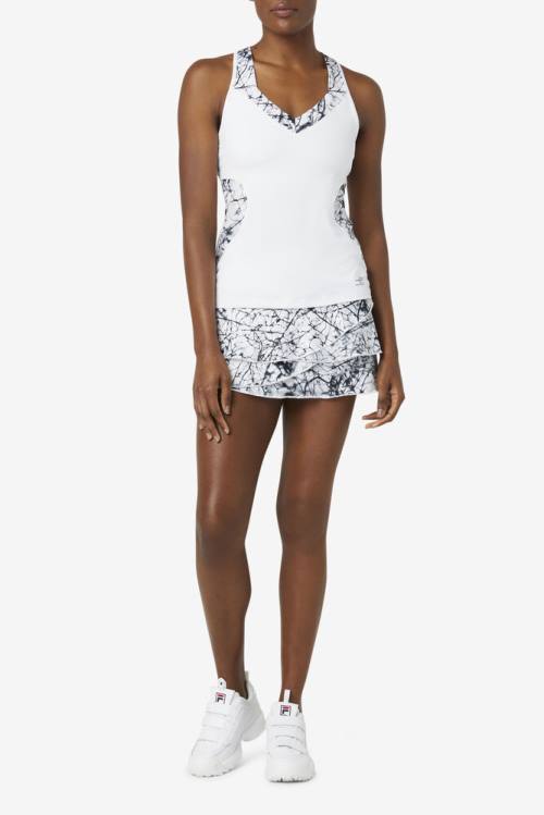 Fila Pickleball Halter Tank Naisten Topit Valkoinen | Fila850DW