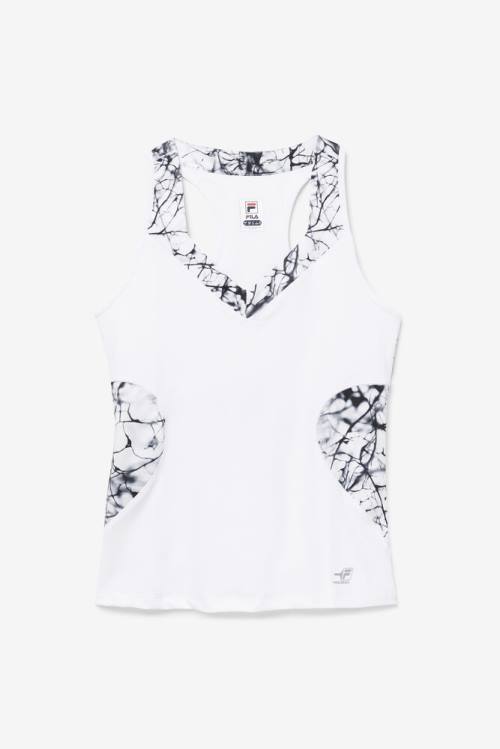 Fila Pickleball Halter Tank Naisten Topit Valkoinen | Fila850DW