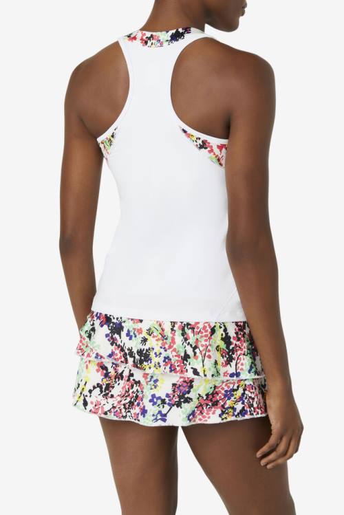 Fila Pickleball Halter Tank Naisten Topit Monivärinen Valkoinen | Fila953LM