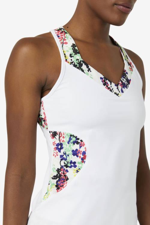 Fila Pickleball Halter Tank Naisten Topit Monivärinen Valkoinen | Fila953LM