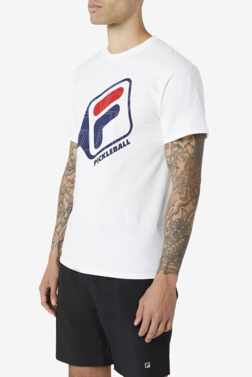 Fila Pickleball Paddle Tee Miesten T Paidat Valkoinen | Fila752UN