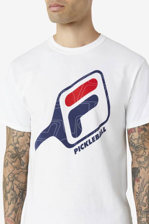 Fila Pickleball Paddle Tee Miesten T Paidat Valkoinen | Fila752UN