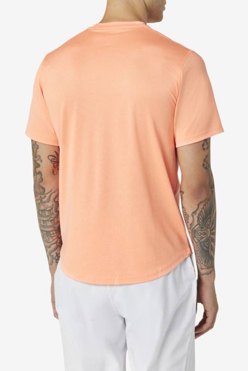 Fila Pickleball Scallop Hem Crew Miesten T Paidat Oranssi | Fila192VK