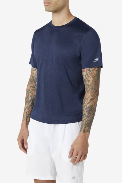Fila Pickleball Scallop Hem Crew Miesten T Paidat Laivastonsininen | Fila473NR