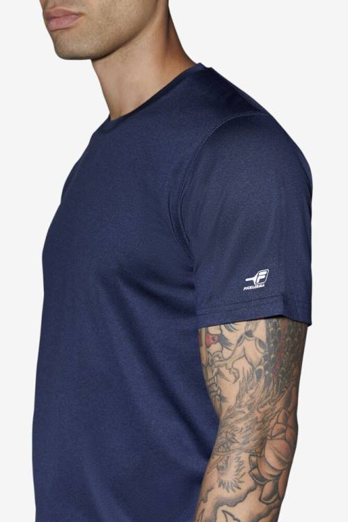 Fila Pickleball Scallop Hem Crew Miesten T Paidat Laivastonsininen | Fila473NR