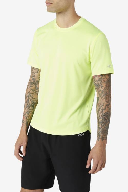 Fila Pickleball Scallop Hem Crew Miesten T Paidat Keltainen | Fila487YH