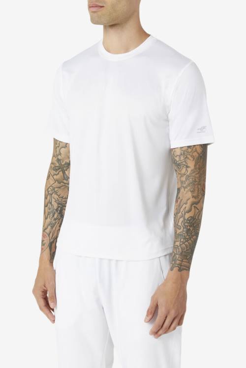 Fila Pickleball Scallop Hem Crew Miesten T Paidat Valkoinen | Fila501VG