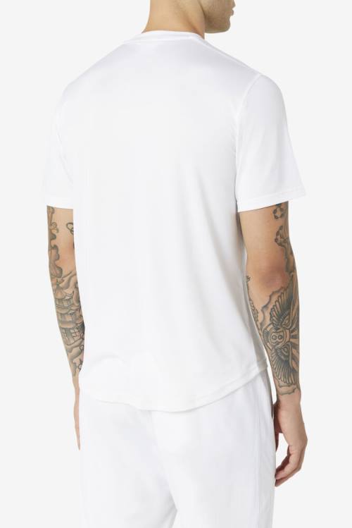Fila Pickleball Scallop Hem Crew Miesten T Paidat Valkoinen | Fila501VG