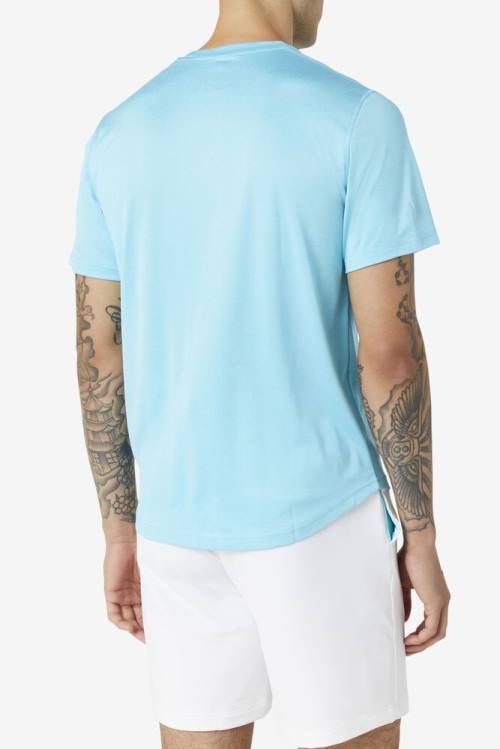 Fila Pickleball Scallop Hem Crew Miesten T Paidat Sininen | Fila593CZ