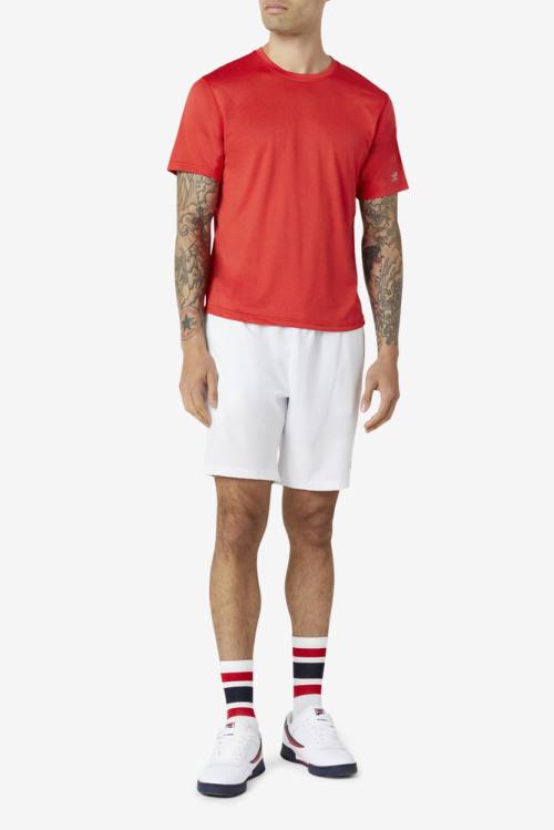 Fila Pickleball Scallop Hem Crew Miesten T Paidat Punainen | Fila764IW