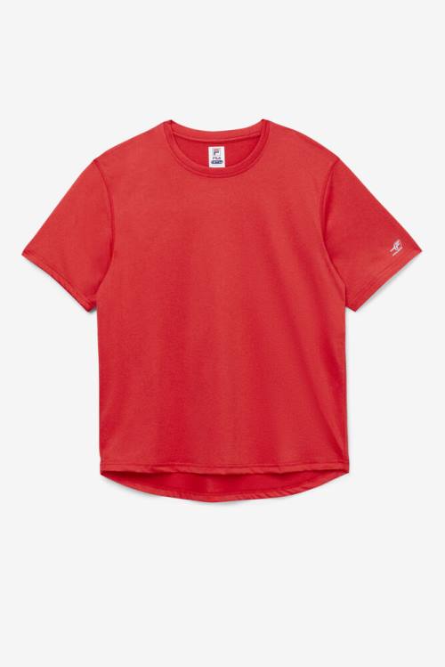 Fila Pickleball Scallop Hem Crew Miesten T Paidat Punainen | Fila764IW