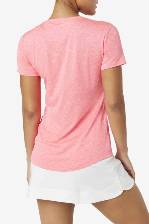 Fila Pickleball Silky V-neck Naisten T Paidat Pinkki | Fila182PV