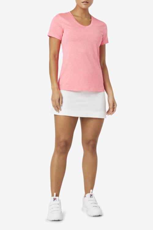 Fila Pickleball Silky V-neck Naisten T Paidat Pinkki | Fila182PV