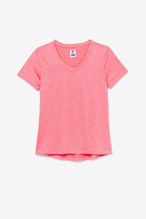 Fila Pickleball Silky V-neck Naisten T Paidat Pinkki | Fila182PV