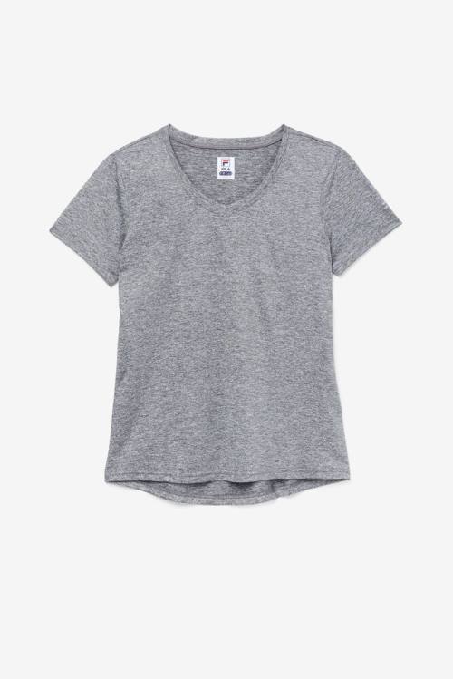 Fila Pickleball Silky V-neck Naisten T Paidat Harmaat | Fila463EF