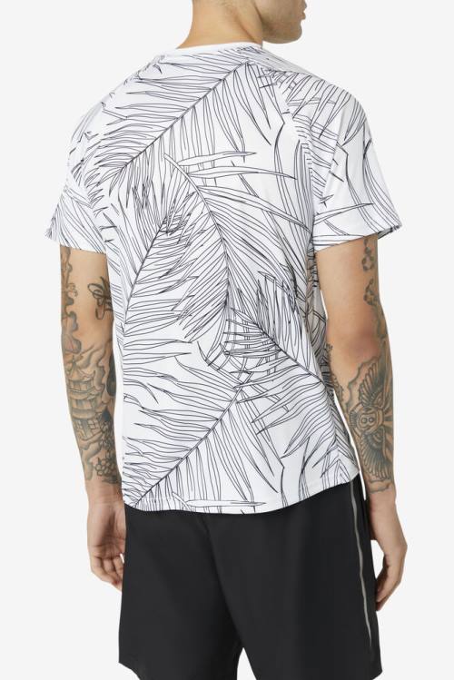 Fila Pickleball Sleeve Crew Miesten T Paidat Valkoinen | Fila380KT