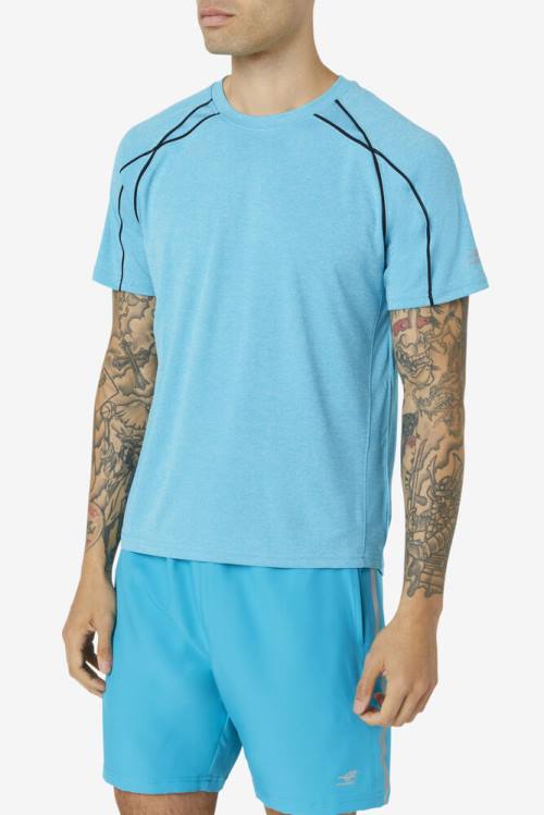 Fila Pickleball Sleeve Crew Miesten T Paidat Sininen Mustat | Fila502CY