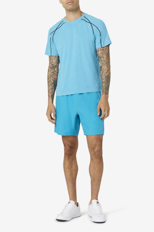 Fila Pickleball Sleeve Crew Miesten T Paidat Sininen Mustat | Fila502CY