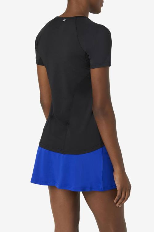 Fila Pickleball Sleeve Top Naisten T Paidat Mustat | Fila547VK