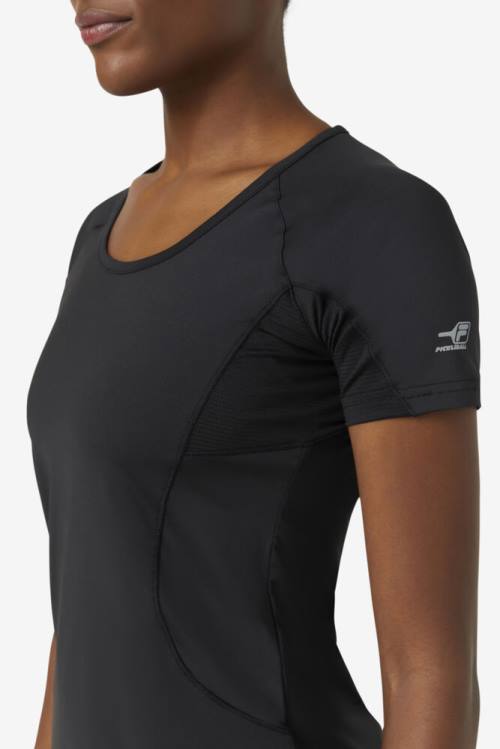 Fila Pickleball Sleeve Top Naisten T Paidat Mustat | Fila547VK