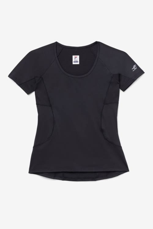 Fila Pickleball Sleeve Top Naisten T Paidat Mustat | Fila547VK