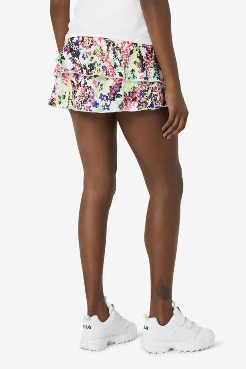 Fila Pickleball Tiered Printed Skort Naisten Hameet Monivärinen Valkoinen | Fila927OJ