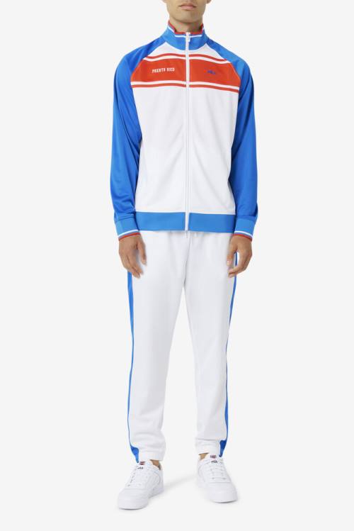 Fila Puerto Rico Miesten Housut Valkoinen Sininen | Fila935WK