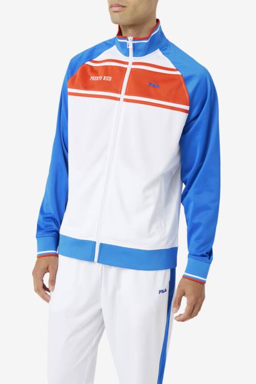 Fila Puerto Rico Track Naisten Takki Valkoinen Sininen Punainen | Fila910QP