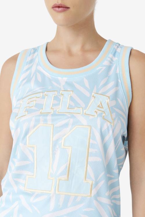 Fila Quincy Basketball Jersey Naisten Topit Sininen Valkoinen | Fila534MB