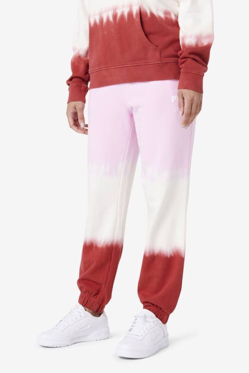 Fila Raleigh Tie Dye Jogger Naisten Housut Valkoinen Punainen | Fila052QW