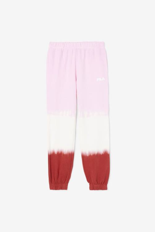 Fila Raleigh Tie Dye Jogger Naisten Housut Valkoinen Punainen | Fila052QW
