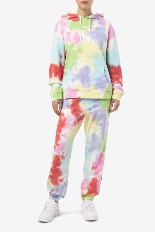 Fila Raleigh Tie Dye Jogger Naisten Housut Vihreä Valkoinen Punainen | Fila204CF