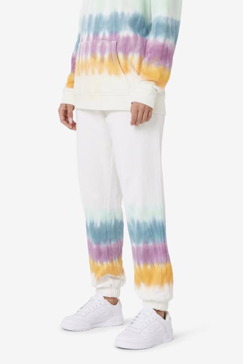 Fila Raleigh Tie Dye Jogger Naisten Housut Valkoinen | Fila369HW