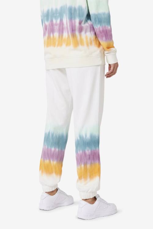 Fila Raleigh Tie Dye Jogger Naisten Housut Valkoinen | Fila369HW