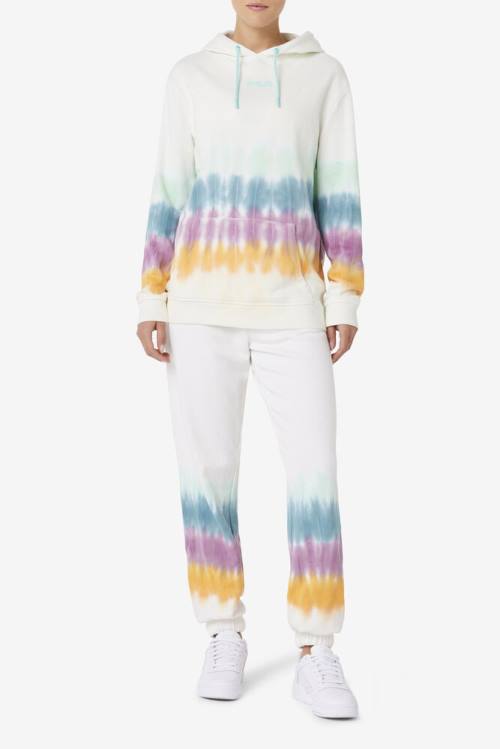 Fila Raleigh Tie Dye Jogger Naisten Housut Valkoinen | Fila369HW