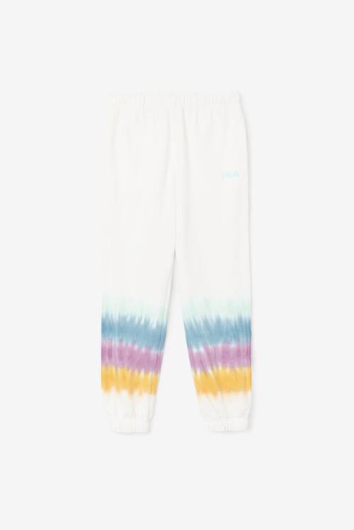 Fila Raleigh Tie Dye Jogger Naisten Housut Valkoinen | Fila369HW