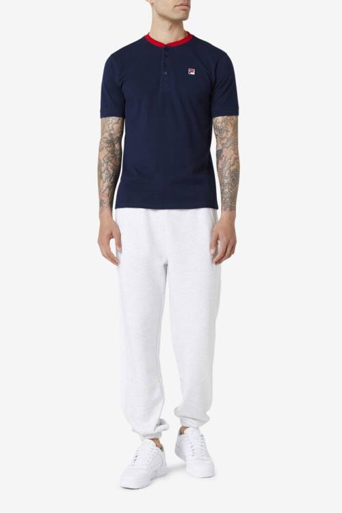 Fila Ralph Henley Miesten T Paidat Laivastonsininen Punainen | Fila598UF