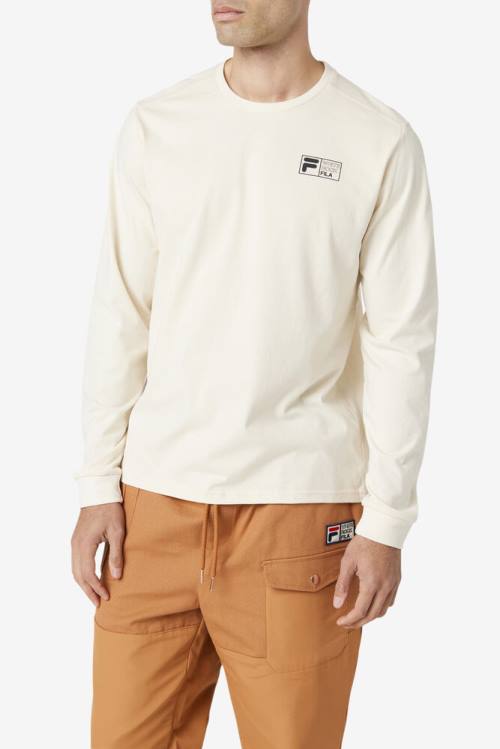 Fila Rappel Long Sleeve Tee Miesten T Paidat Valkoinen | Fila842AD
