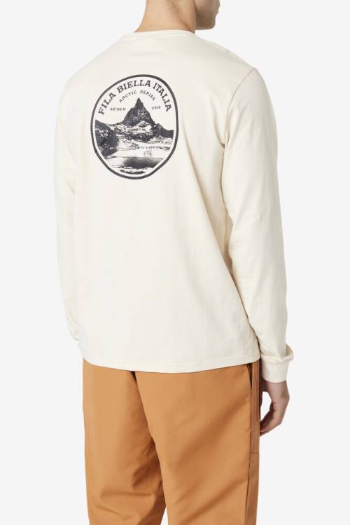 Fila Rappel Long Sleeve Tee Miesten T Paidat Valkoinen | Fila842AD