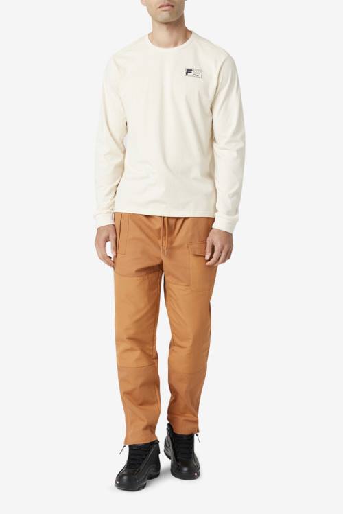 Fila Rappel Long Sleeve Tee Miesten T Paidat Valkoinen | Fila842AD