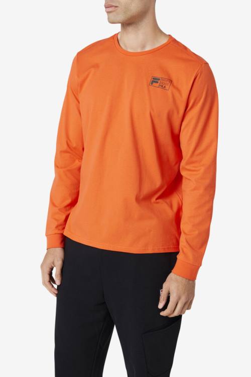 Fila Rappel Long Sleeve Tee Miesten T Paidat Oranssi | Fila907EV